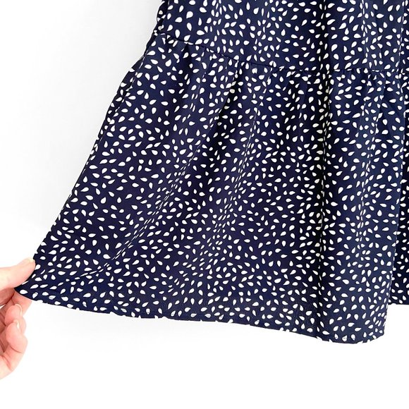 MinkPink • Breezy Babydoll Dress • Sz M • Navy Blue w White • Trapeze • Like New - Picture 4 of 11